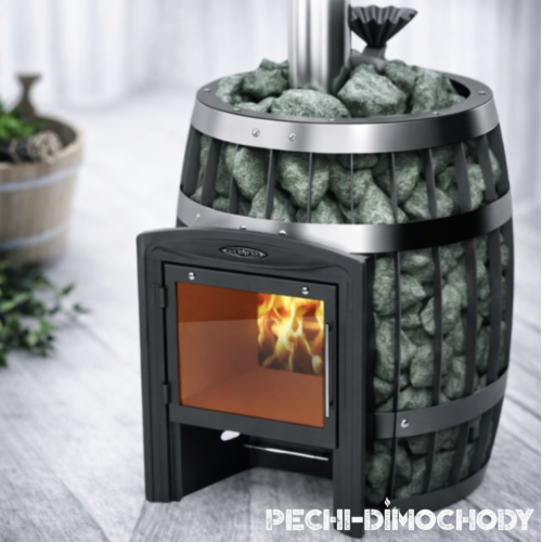 Печь для бани Термофор Саяны II Carbon Витра ЗК 