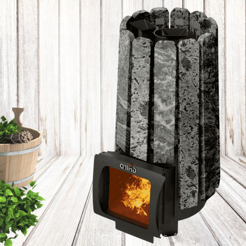 Банная печь Grill’D Cometa 180 Vega Short Window Max Stone (серпентинит) 
