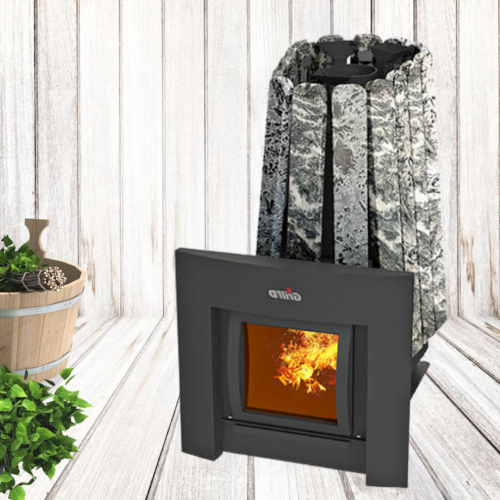 Банная печь Grill'D Cometa 350 Vega Window Max Stone (серпентинит) 