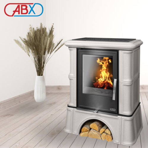 Печь-камин ABX Bavaria KI, с кафельным цоколем, с допуском воздуха