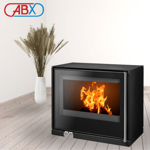 Печь-камин ABX Polar Osaka 50, черная сталь, с креплением на стену