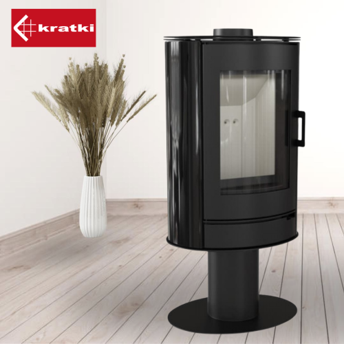 Печь-камин Kratki Koza/AB/S/NO/Kafel/Czarny 