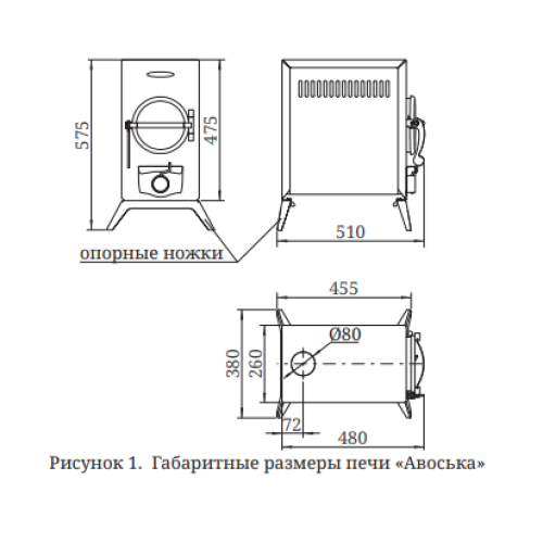 Отопительная печь Термофор Авоська антрацит, НК