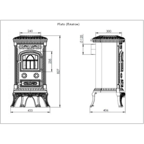 Печь-камин NordFlam Plato