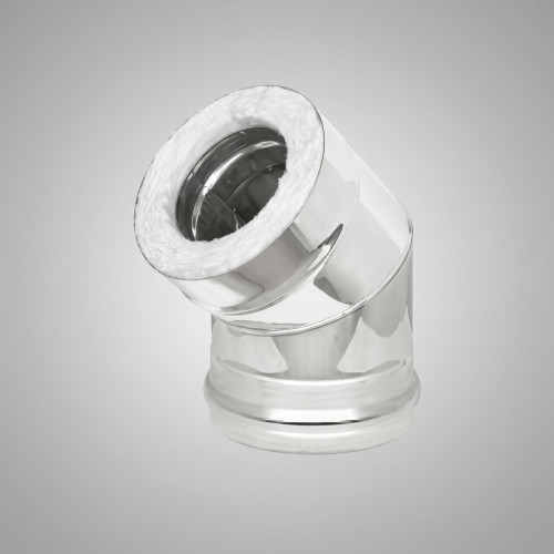 Сэндвич-колено 45 AISI 304/430 160/260 0,8/0,5 мм (керамоволокно)
