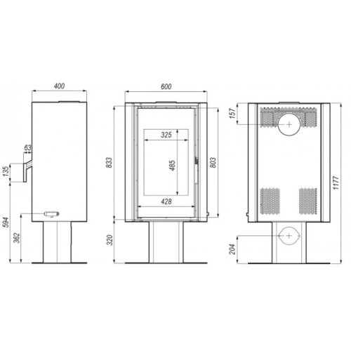 Печь-камин DEFRO HOME SOLUM TOP
