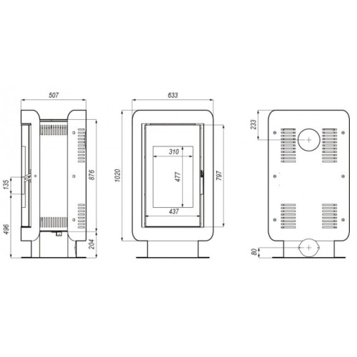 Печь-камин DEFRO HOME OVAL