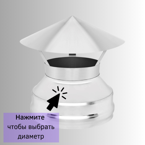 Зонт-оголовок Везувий из нержавейки