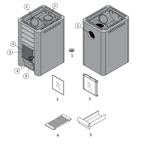 Дровяная печь для бани Harvia Standart 20 SL Boiler