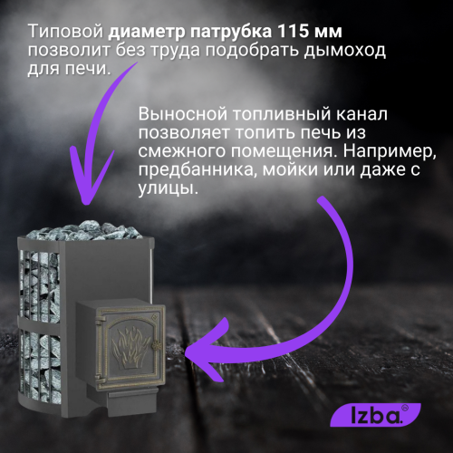 Банная печь Везувий Скиф Стандарт 22 (ДТ-4)