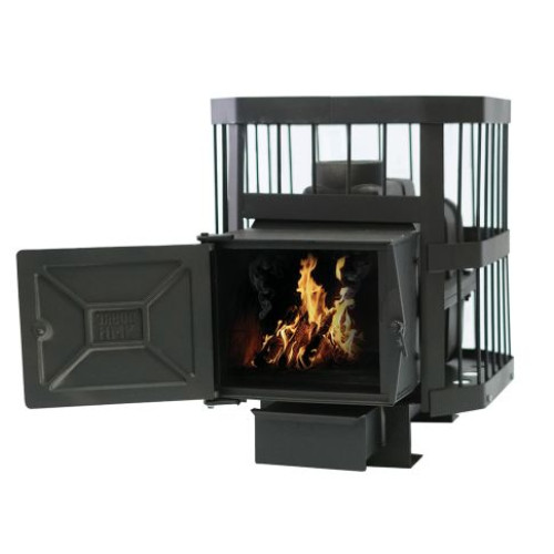Чугунная банная печь НМК Сибирь-15 с ВТК (сетка)
